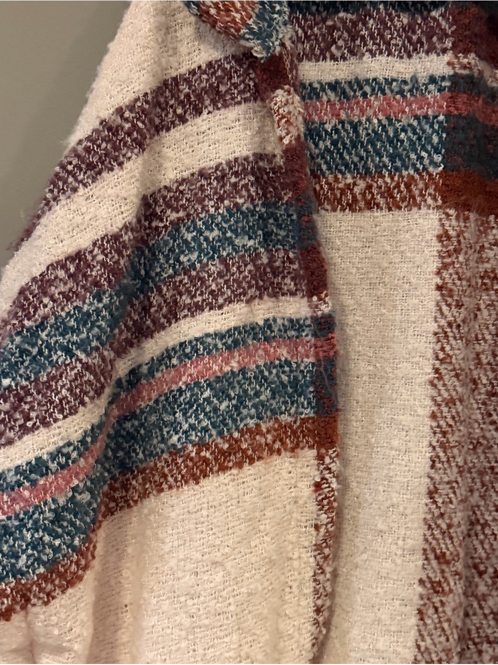 Torrid Cold-Weather Ruana Plaid Multi O/S - Picture 4 of 4